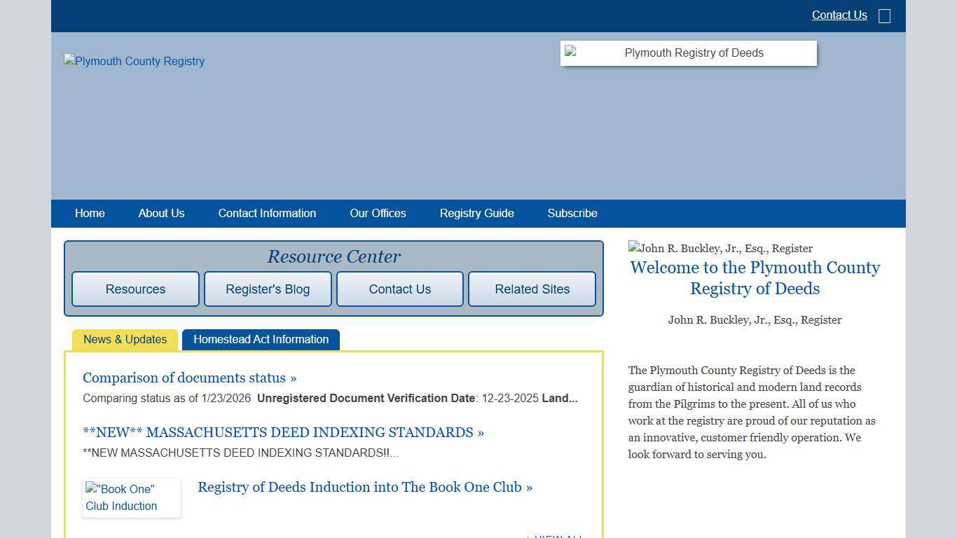 Plymouth County Registry |